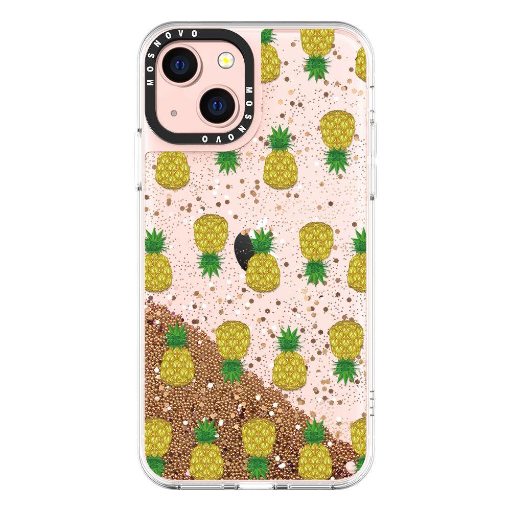 Cute Pineapples Glitter Phone Case - iPhone 13 Case