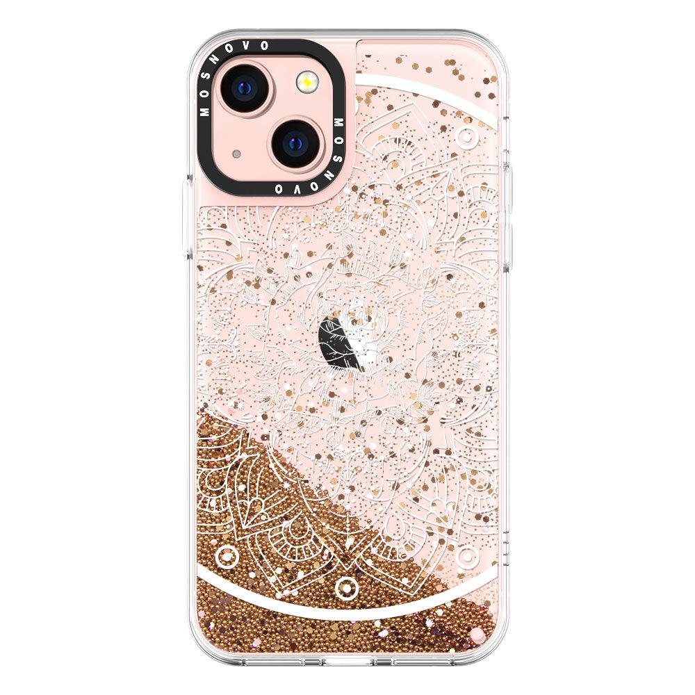 Rose Mandala Glitter Phone Case - iPhone 13 Case