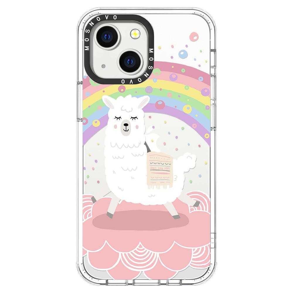 Pastel Rainbow Llama Phone Case - iPhone 13 Mini Case