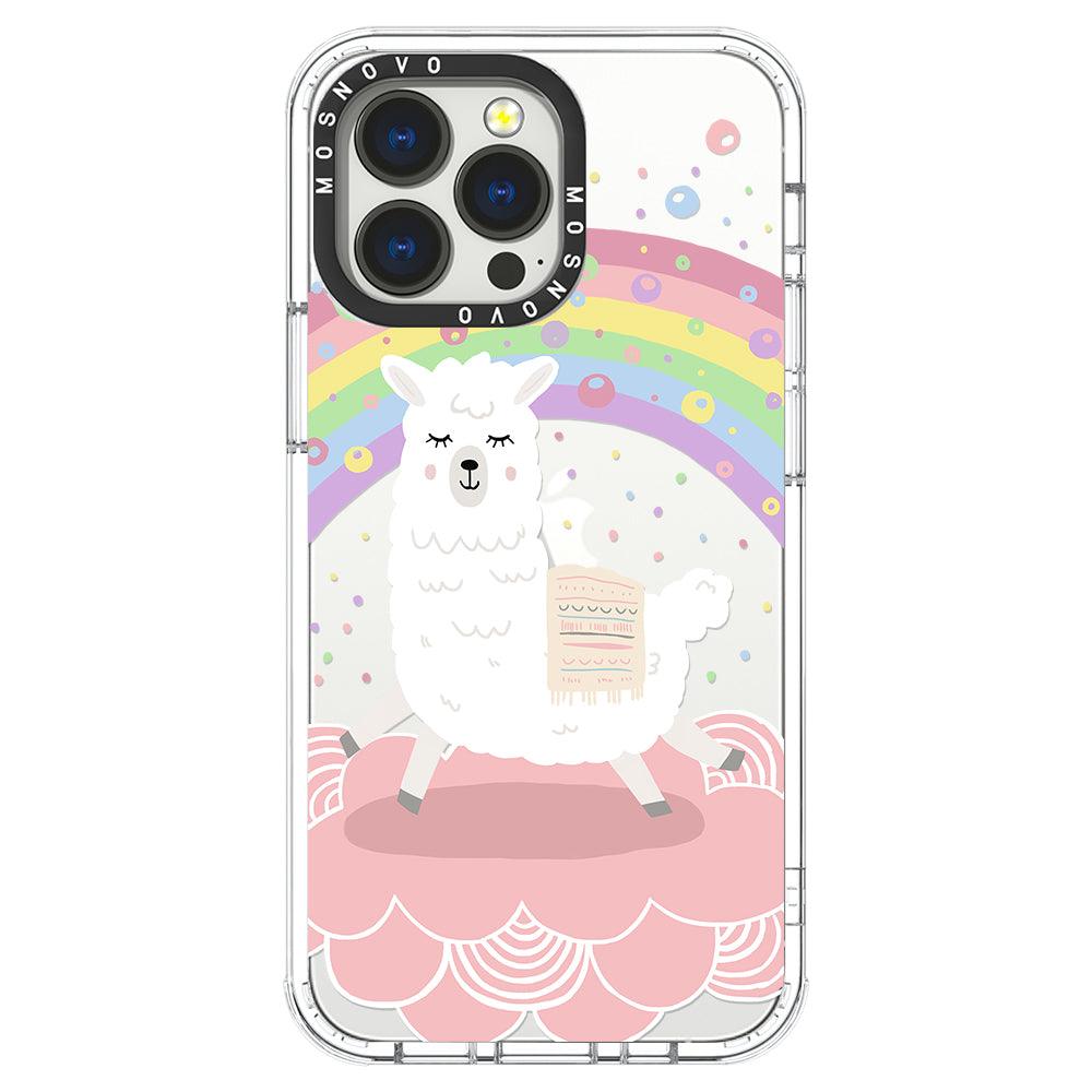 Pastel Rainbow Llama Phone Case - iPhone 13 Pro Case