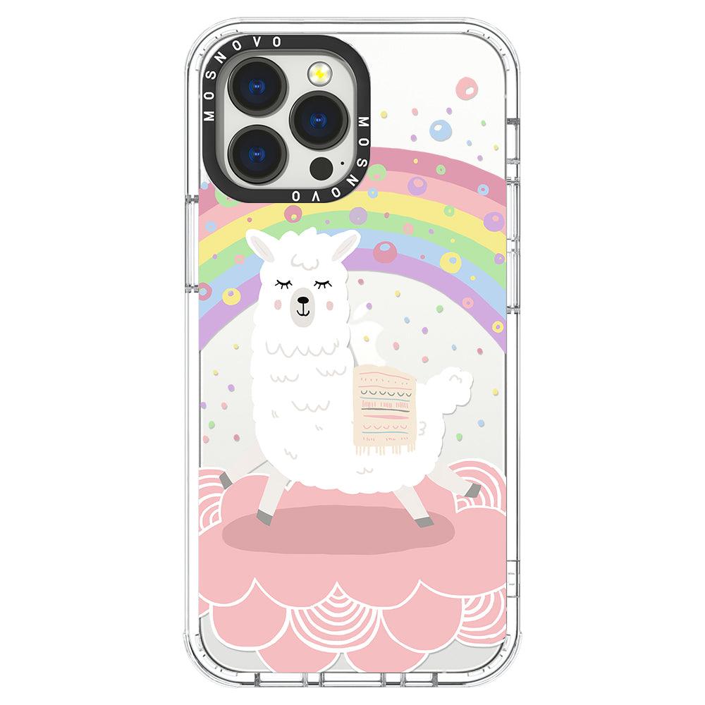 Pastel Rainbow Llama Phone Case - iPhone 13 Pro Max Case