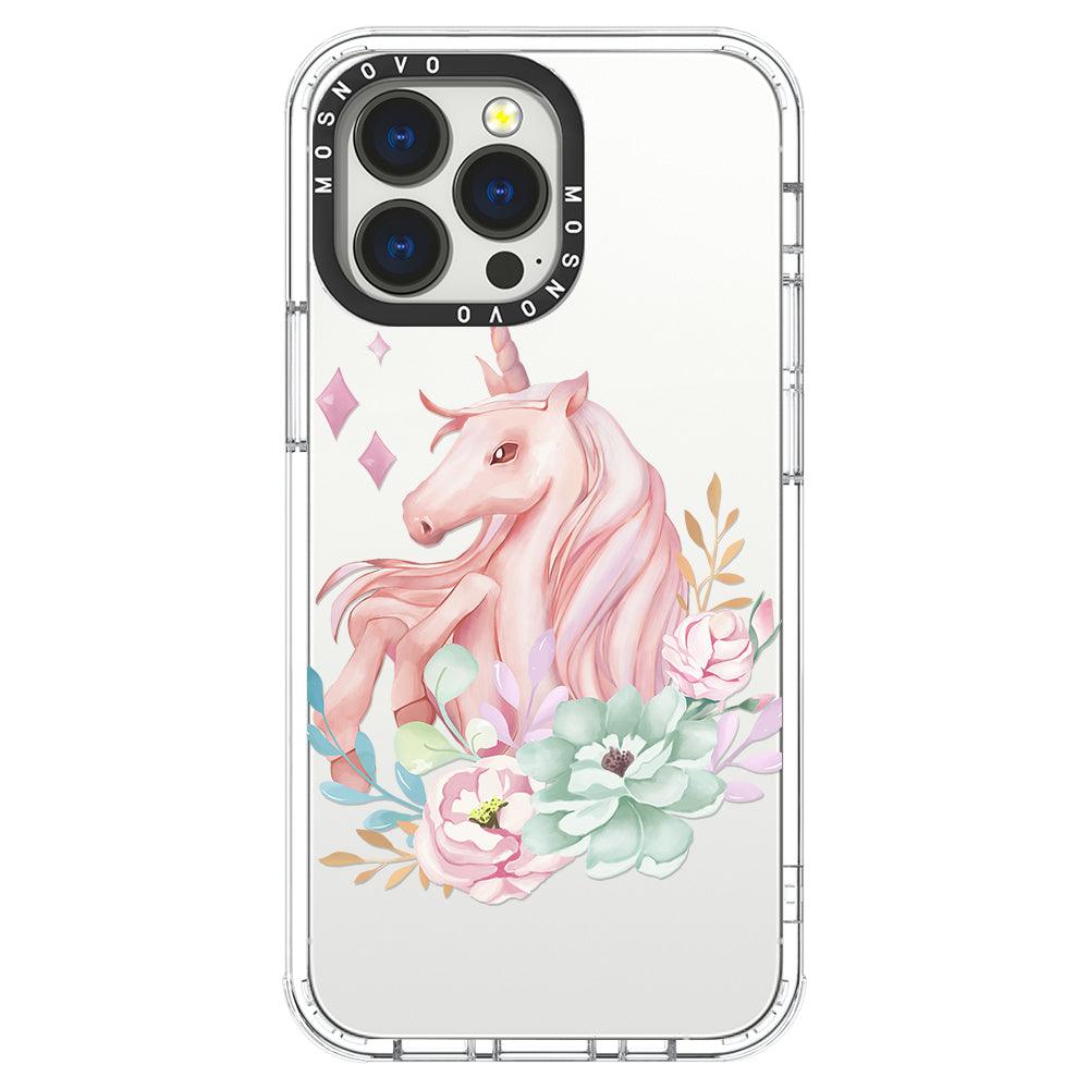 Pastel Flower Unicorn Phone Case - iPhone 13 Pro Case