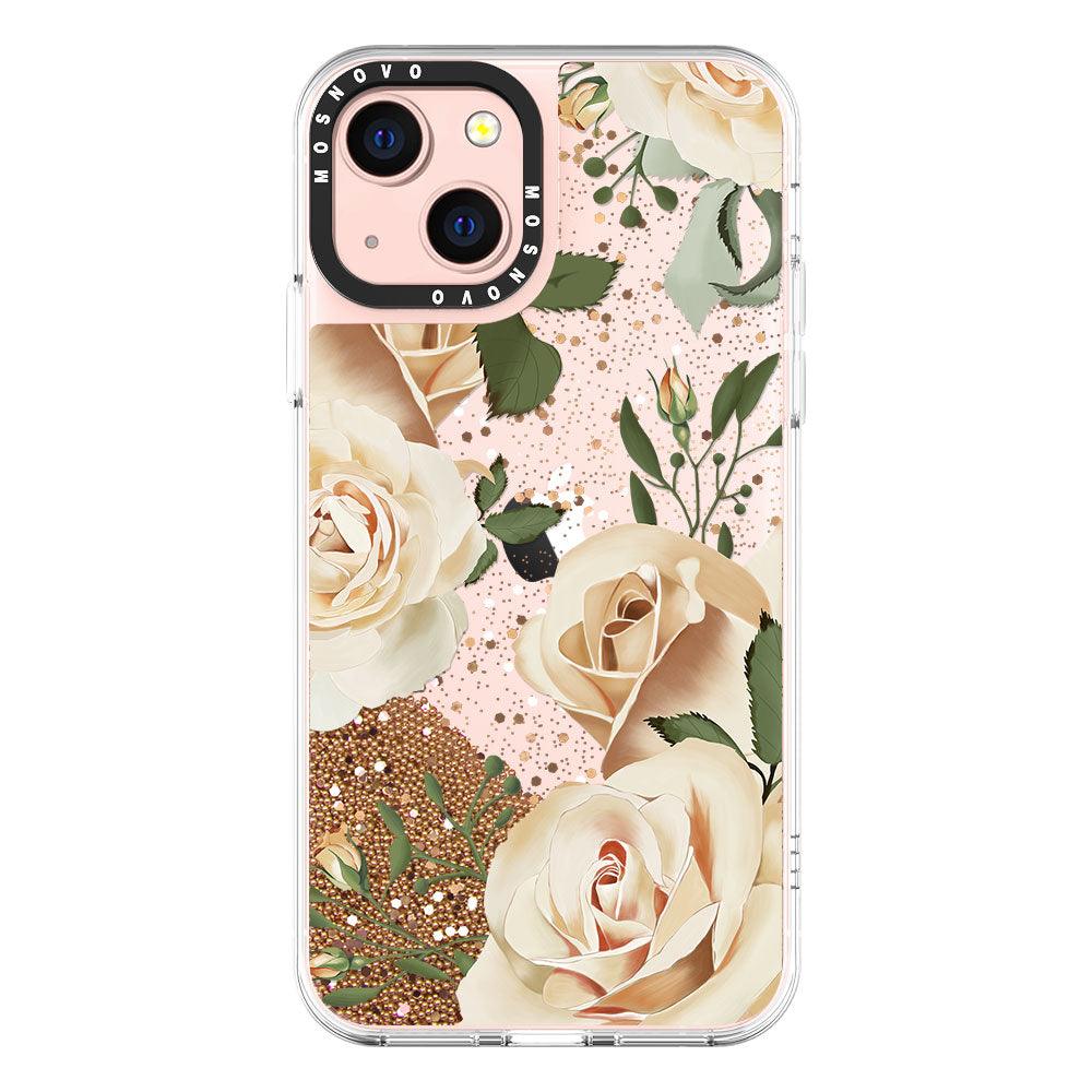 Champagne Roses Glitter Phone Case - iPhone 13 Case