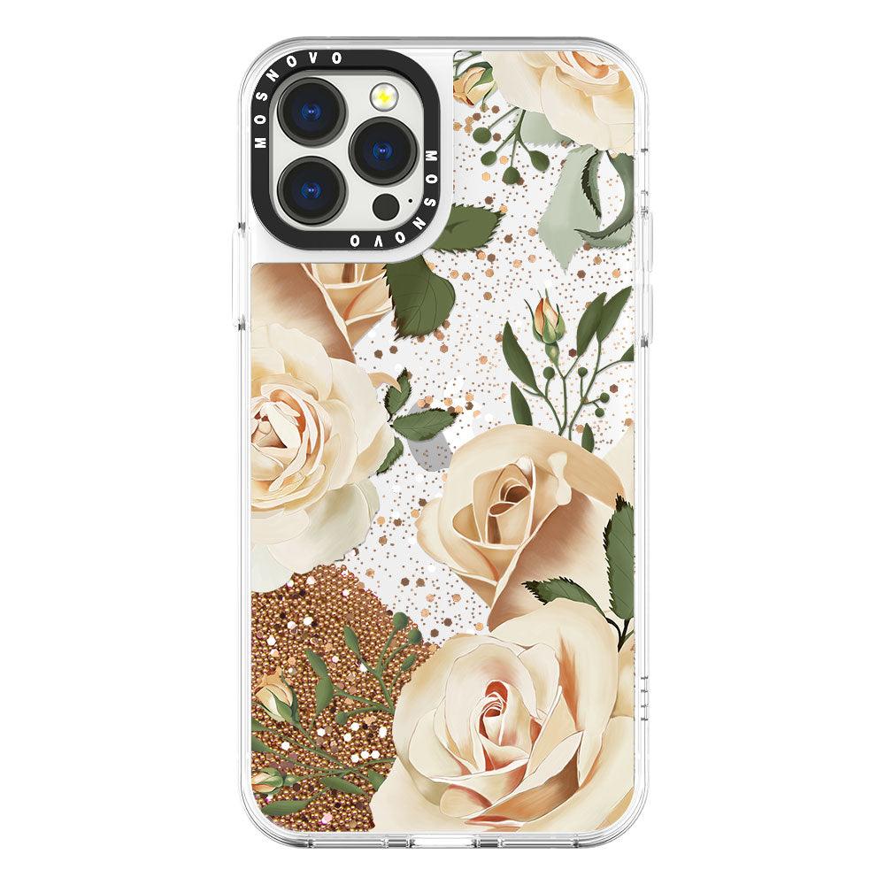 Champagne Roses Glitter Phone Case - iPhone 13 Pro Max Case