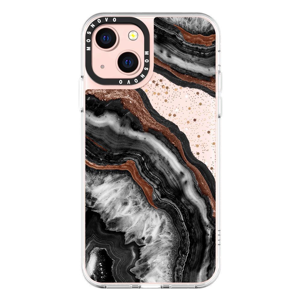 Black Agate Glitter Phone Case - iPhone 13 Case