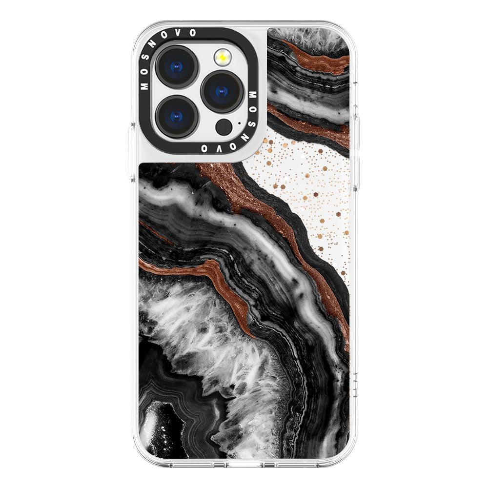 Black Agate Glitter Phone Case - iPhone 13 Pro Case