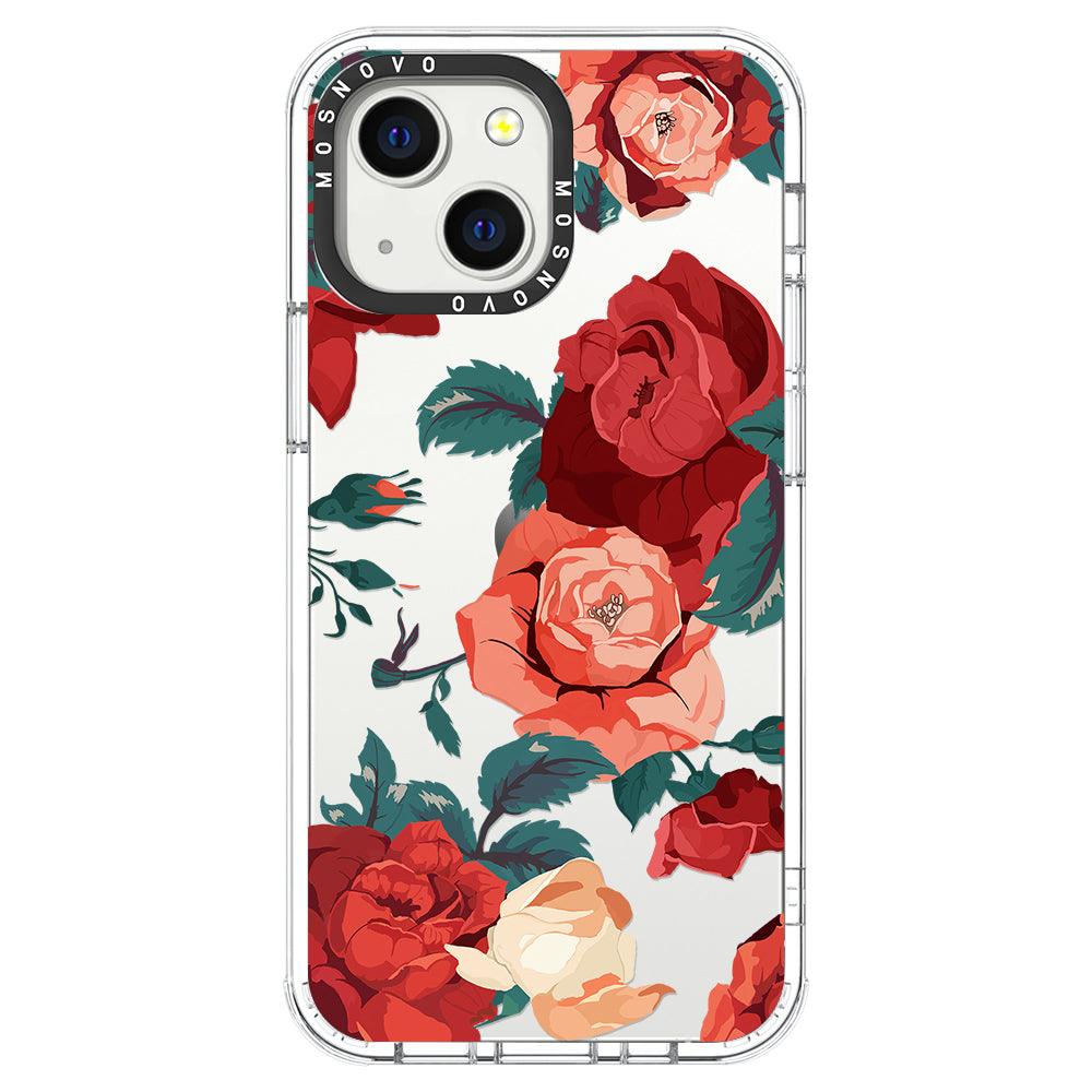 Vintage Red Rose Phone Case - iPhone 13 Mini Case