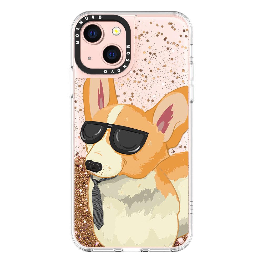 Cool Corgi Glitter Phone Case - iPhone 13 Case