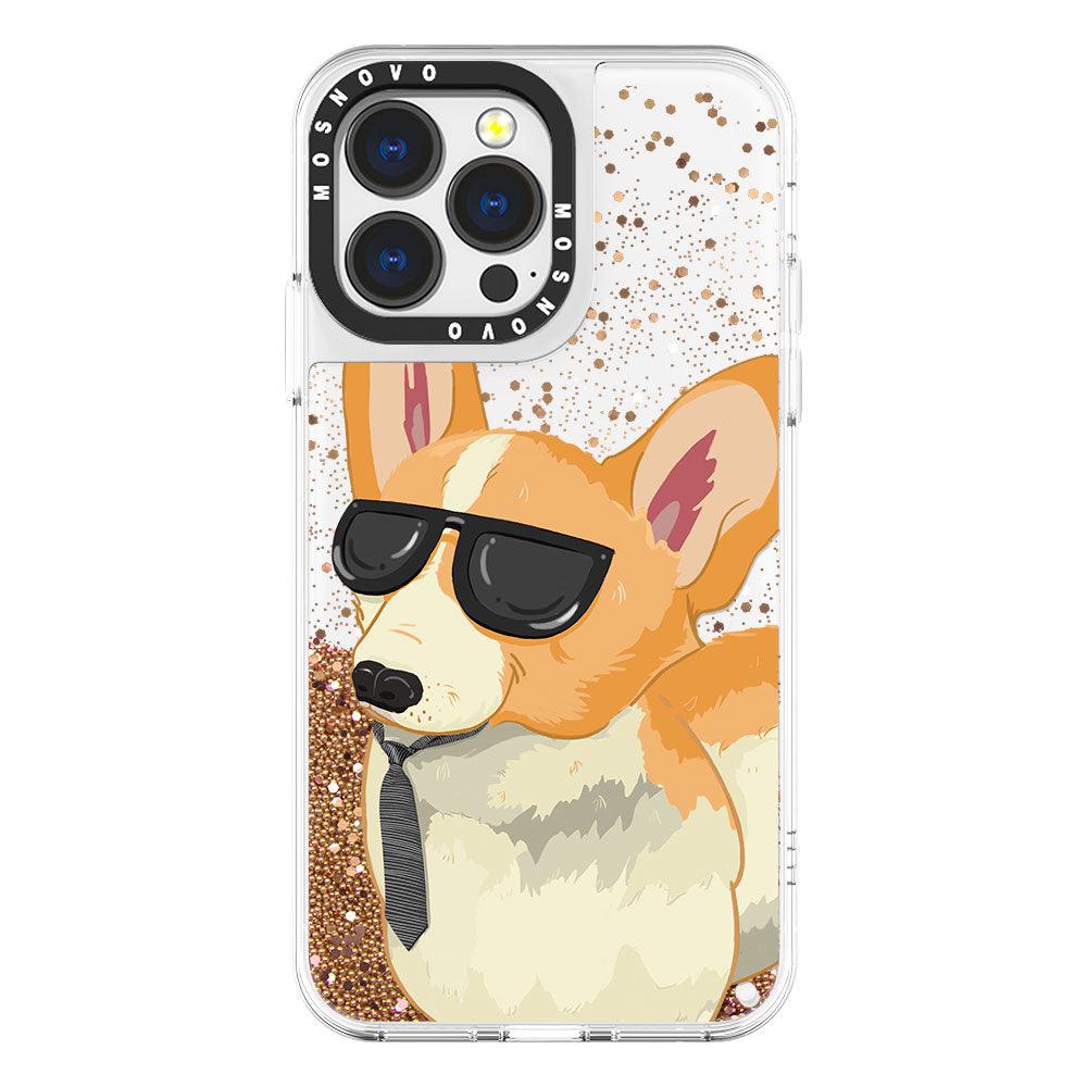 Cool Corgi Glitter Phone Case - iPhone 13 Pro Case