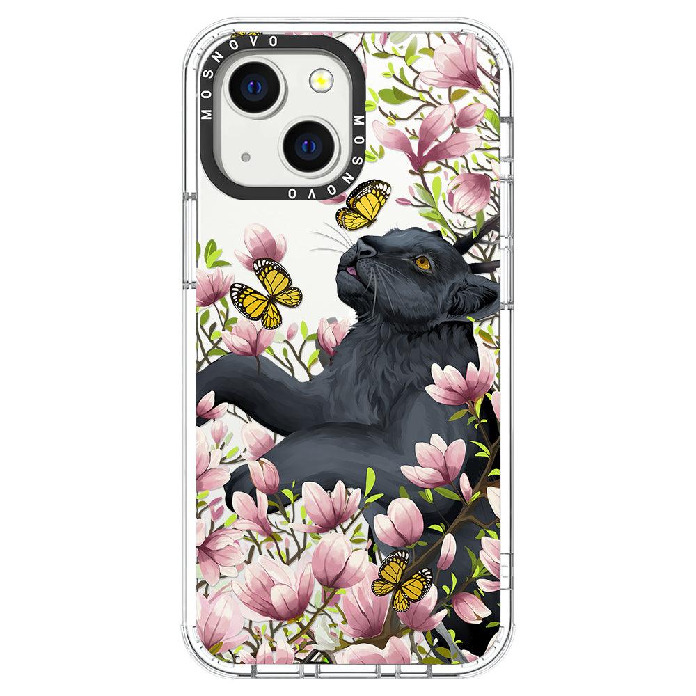 Black Leopard Garden Phone Case - iPhone 13 Mini Case