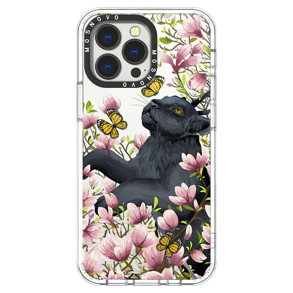 Black Leopard Garden Phone Case - iPhone 13 Pro Case