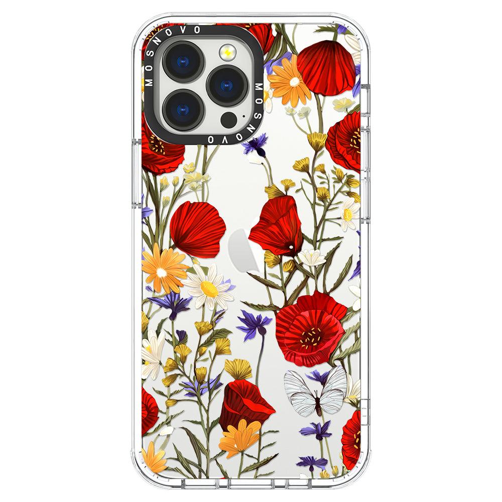 Poppy Floral Phone Case - iPhone 13 Pro Max Case