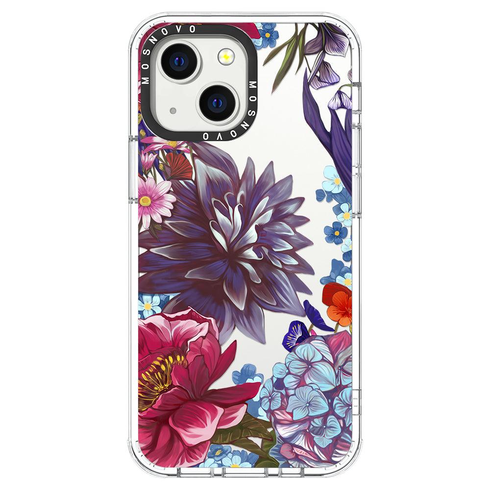 Lilac Floral Phone Case - iPhone 13 Mini Case