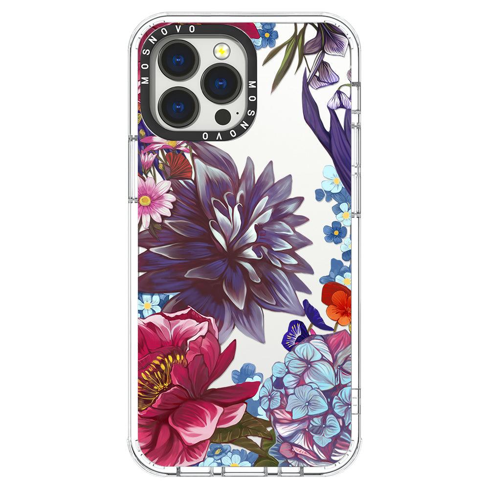 Lilac Floral Phone Case - iPhone 13 Pro Max Case