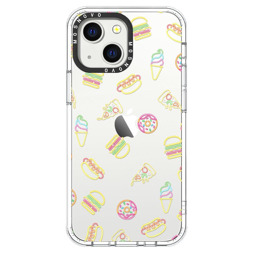 Neon Junk Food Phone Case - iPhone 13 Mini Case