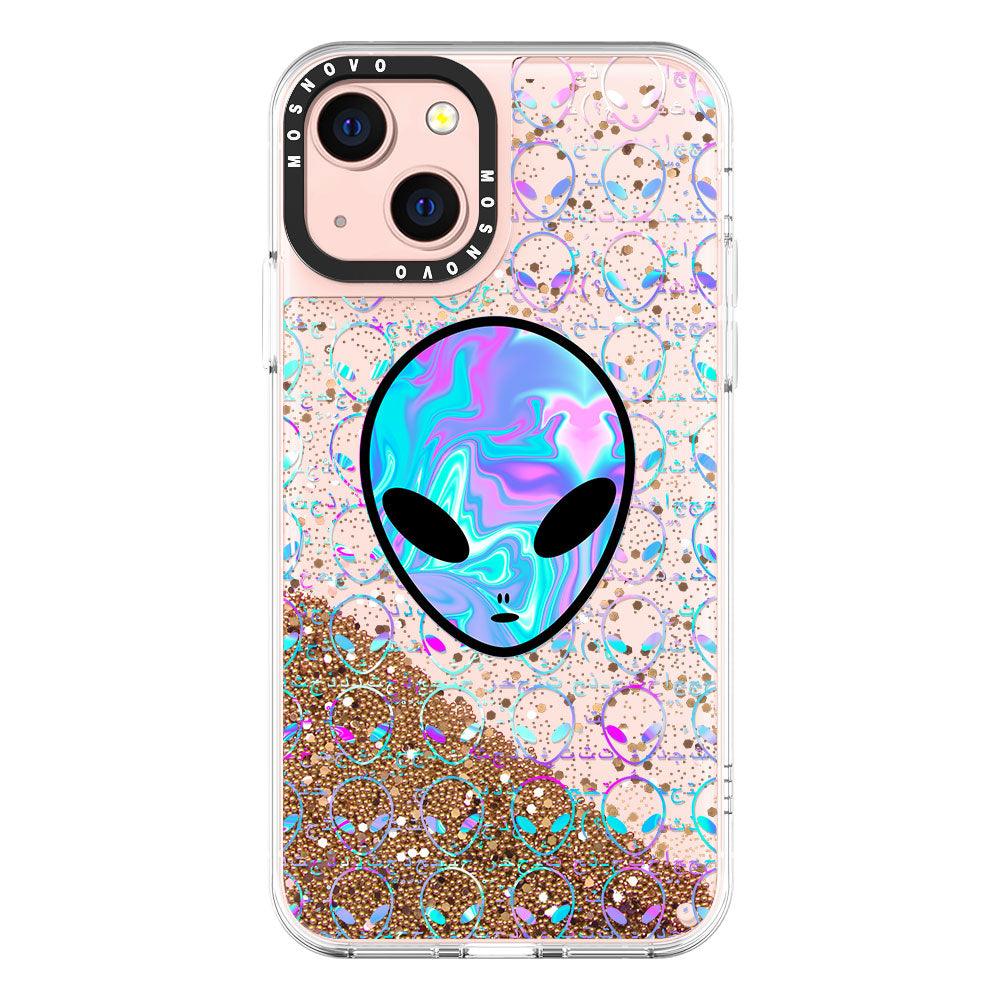 Space Alien Glitter Phone Case - iPhone 13 Case