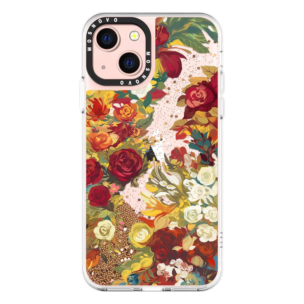 Rose Bush Glitter Phone Case - iPhone 13 Case