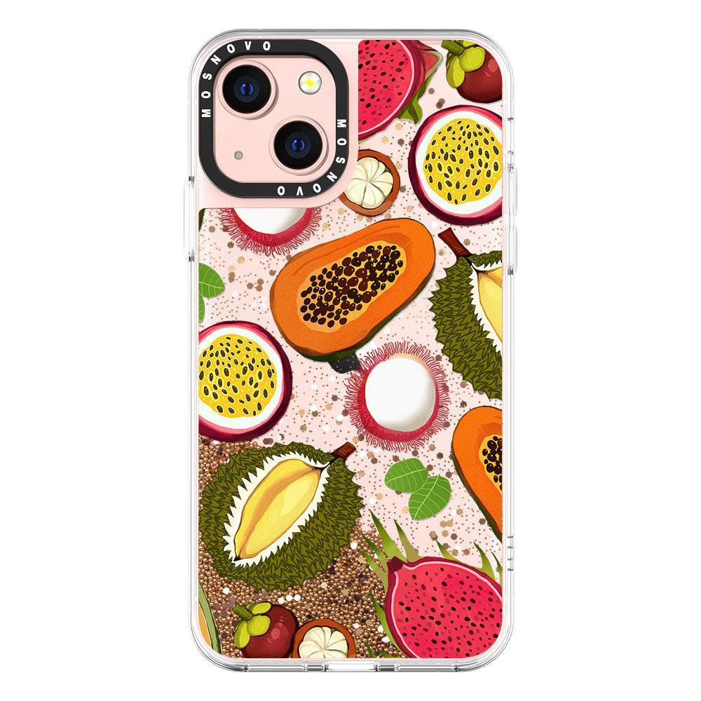 Tropical Fruit Glitter Phone Case - iPhone 13 Case