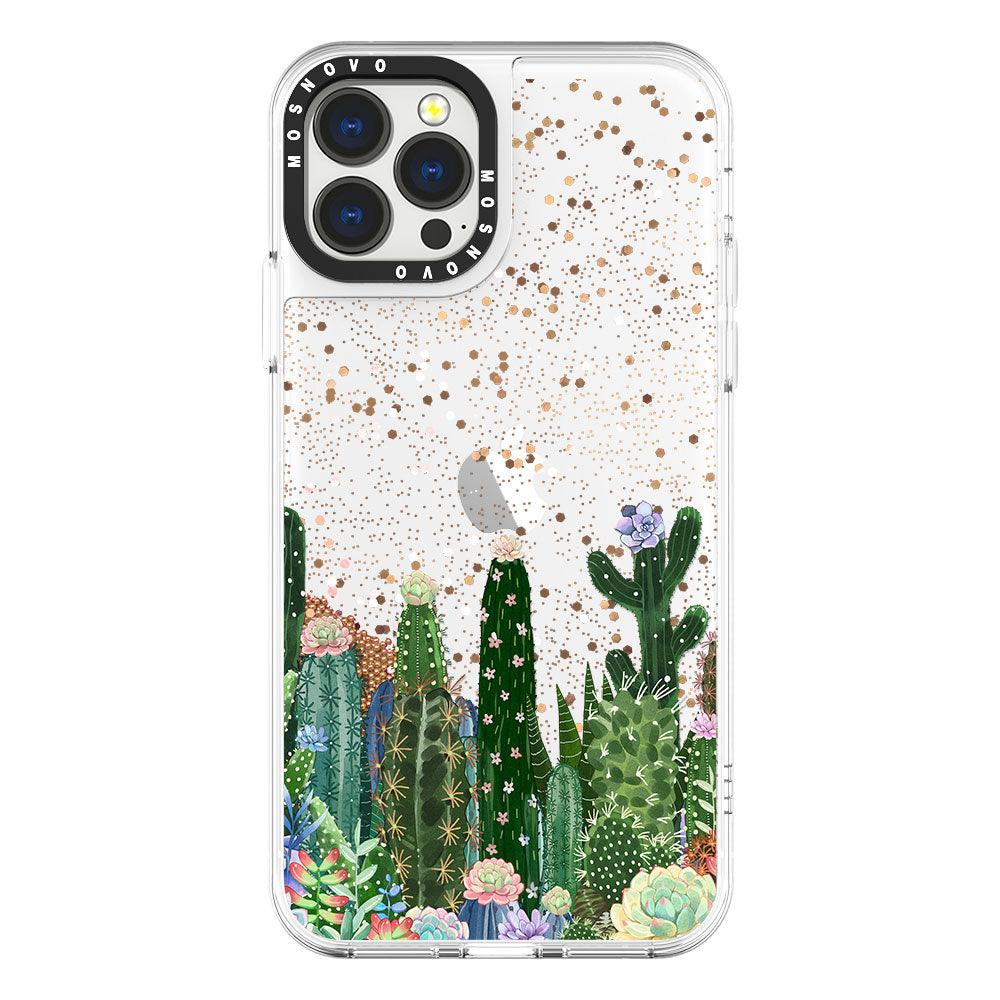 Desert Cactus Glitter Phone Case - iPhone 13 Pro Max Case