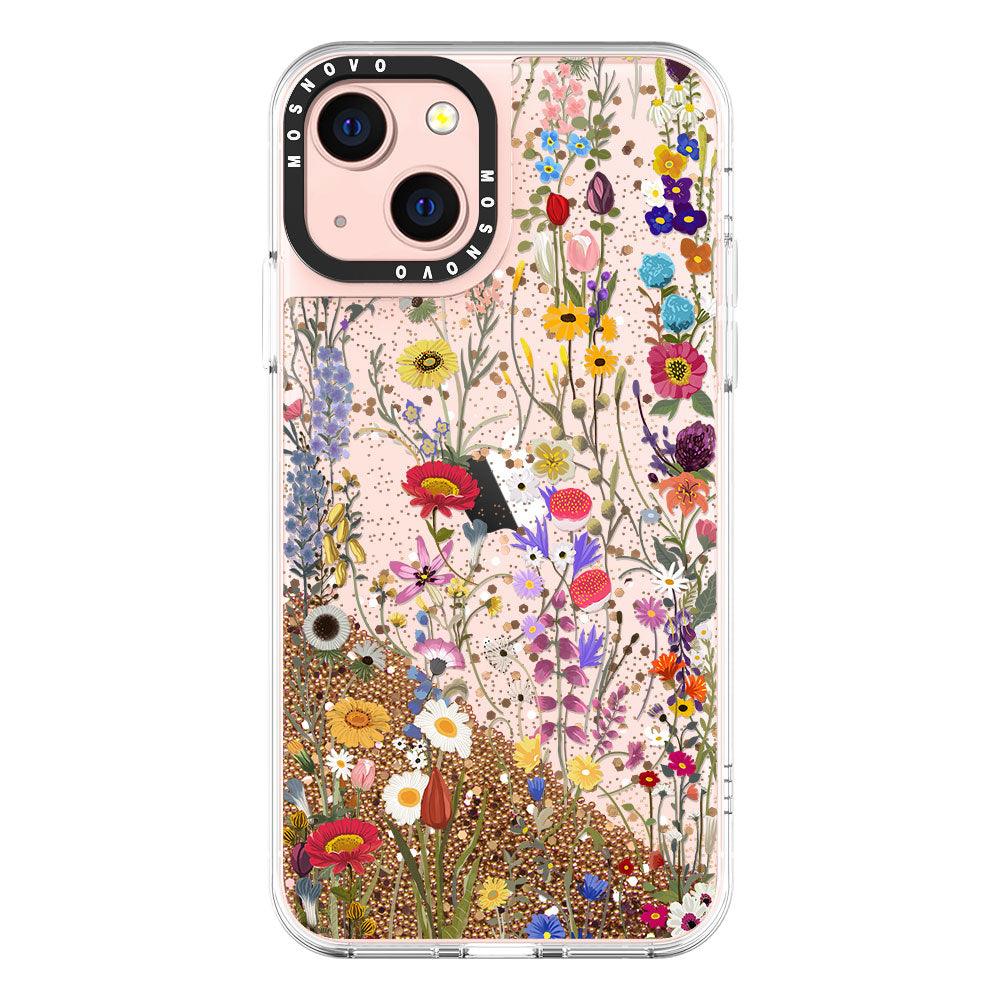 Summer Meadow Glitter Phone Case - iPhone 13 Case