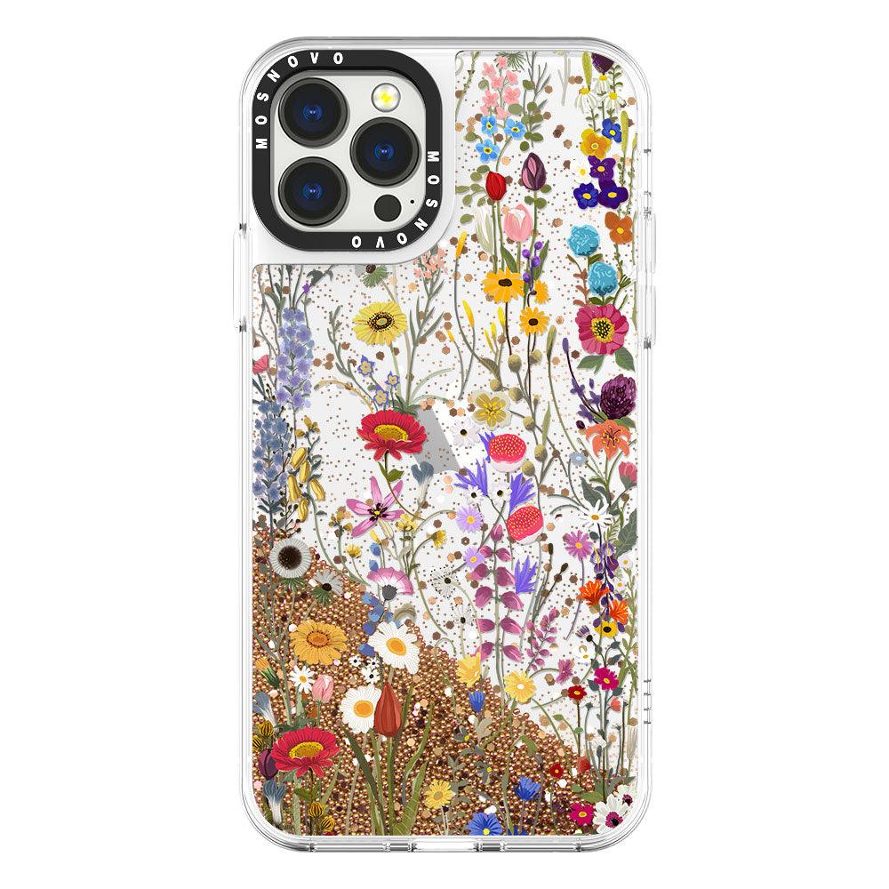 Summer Meadow Glitter Phone Case - iPhone 13 Pro Max Case