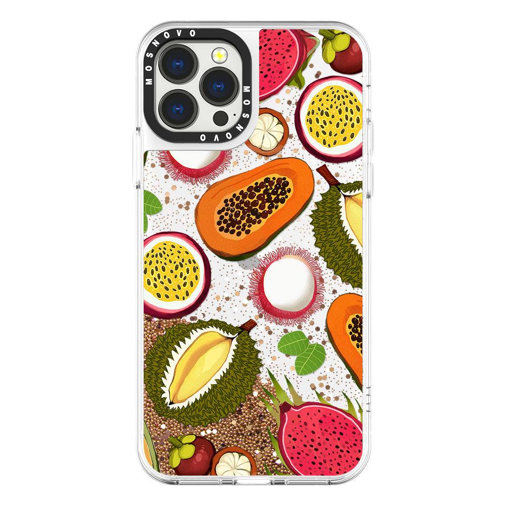 Tropical Fruit Glitter Phone Case - iPhone 13 Pro Max Case