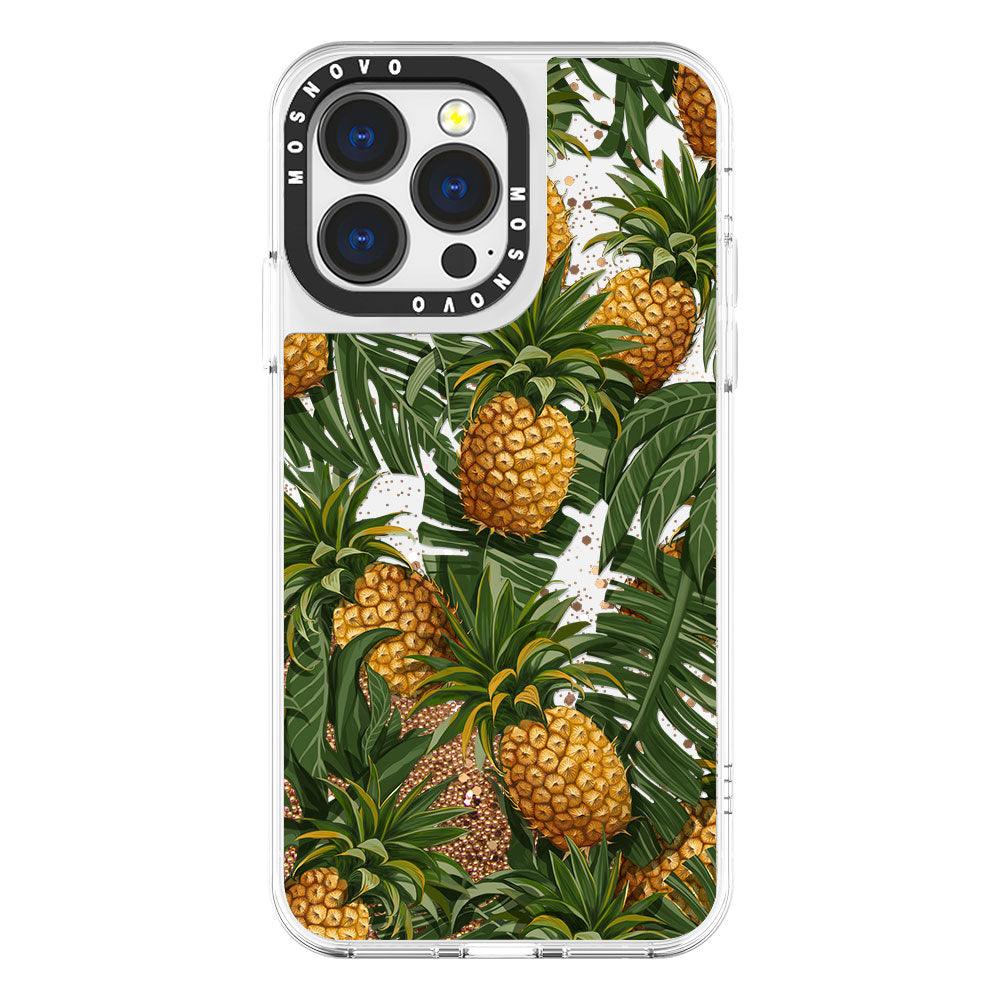 Pineapple Botany Glitter Phone Case - iPhone 13 Pro Case