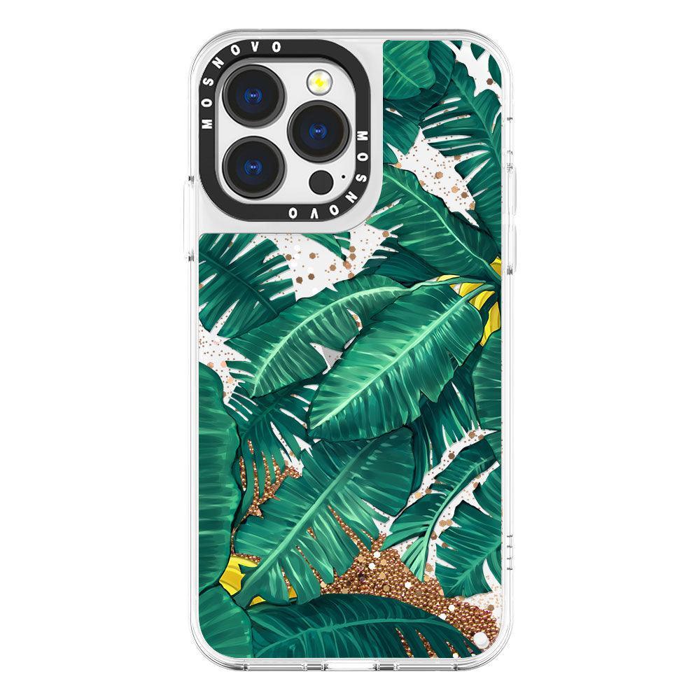 Banana Tree Glitter Phone Case - iPhone 13 Pro Case