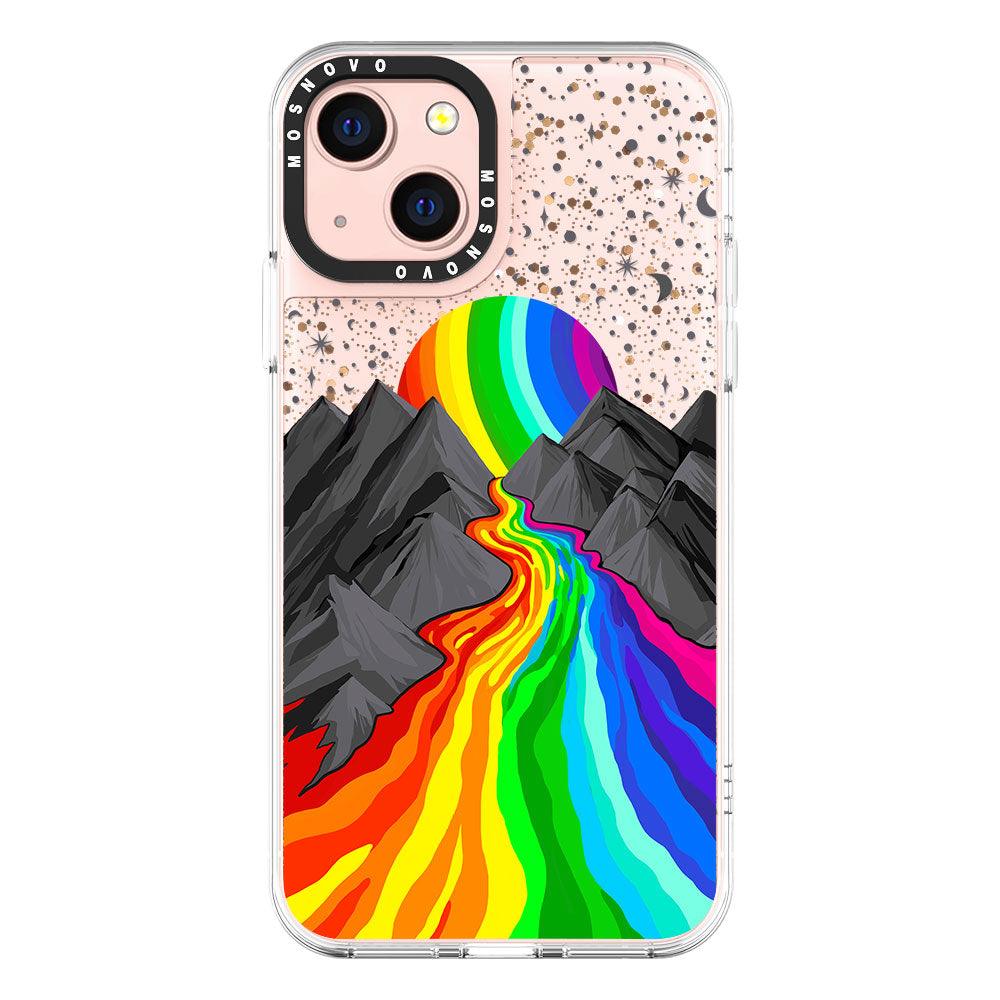 Rainbow Landscape Glitter Phone Case - iPhone 13 Case