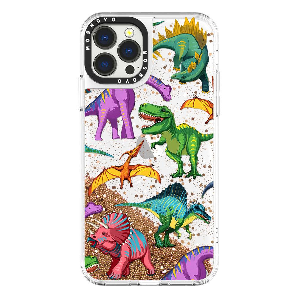 Dinosaur World Glitter Phone Case - iPhone 13 Pro Max Case