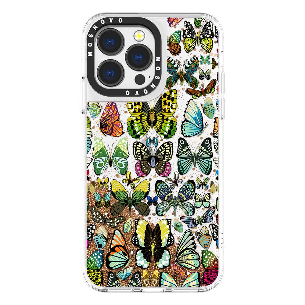 Butterflies Glitter Phone Case - iPhone 13 Pro Case