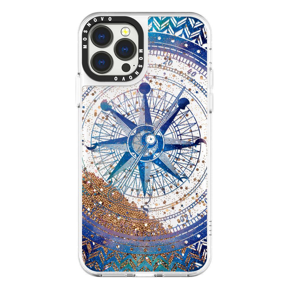 Galaxy Compass Glitter Phone Case - iPhone 13 Pro Max Case