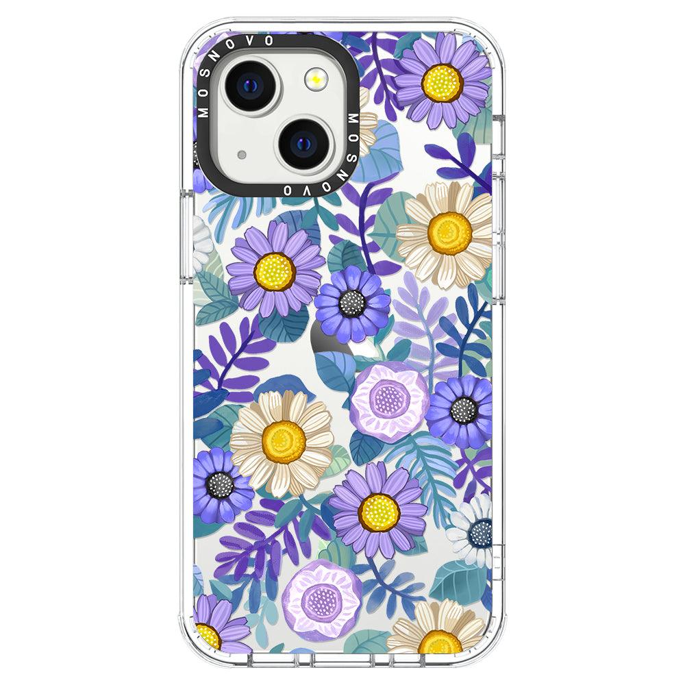 Purple Floral Phone Case - iPhone 13 Mini Case