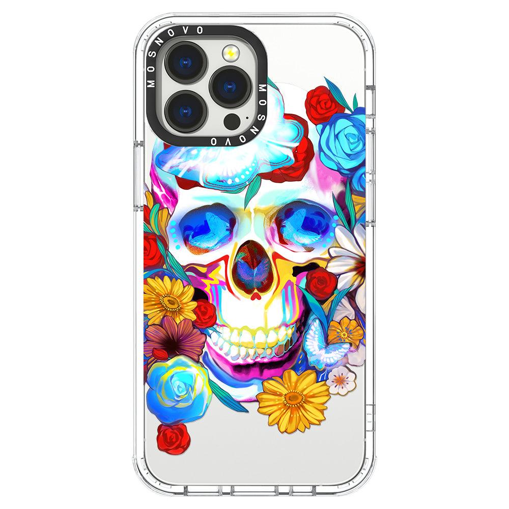 Sugar Flower Skull Phone Case - iPhone 13 Pro Max Case