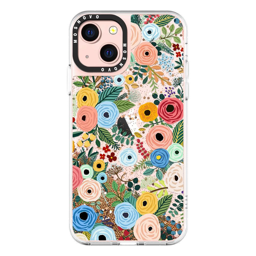 Pastel Perfection Flower Glitter Phone Case - iPhone 13 Case