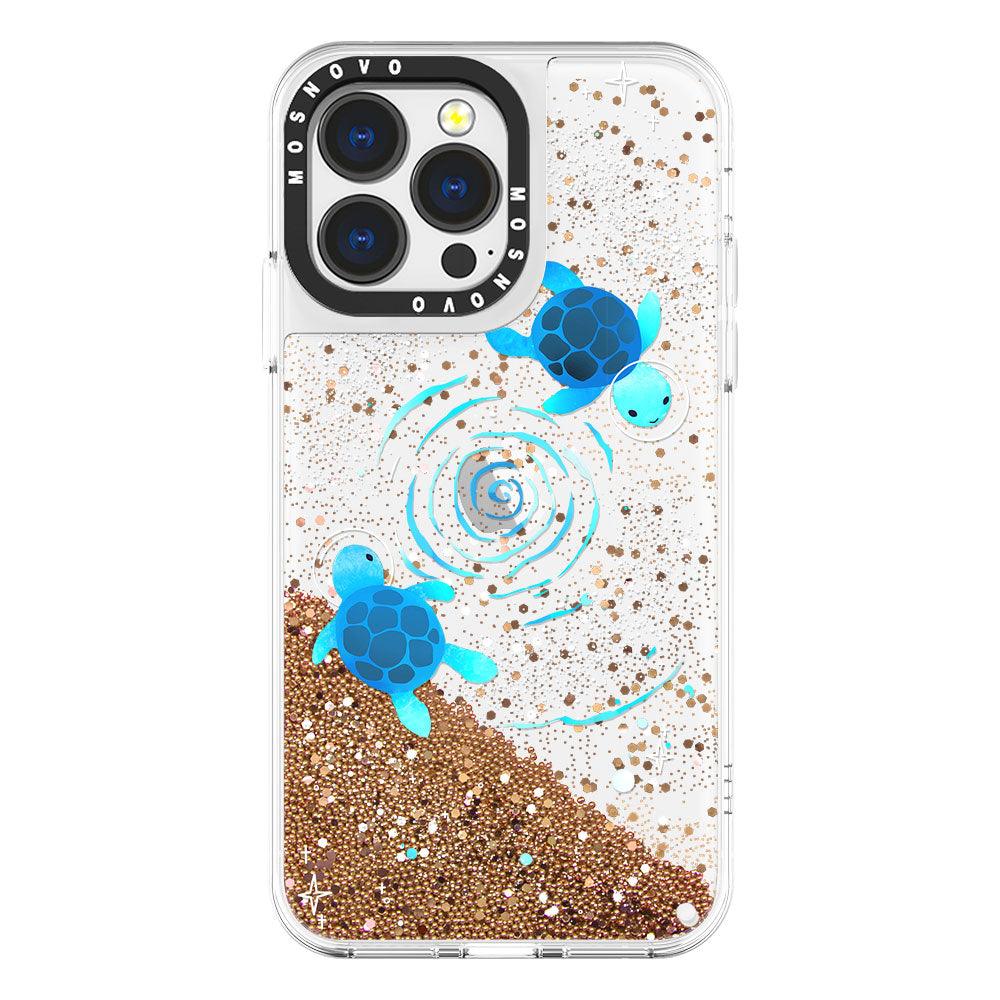 Space Turtle Glitter Phone Case - iPhone 13 Pro Case