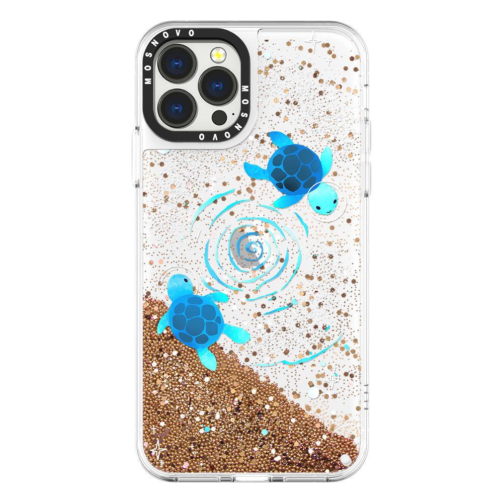 Space Turtle Glitter Phone Case - iPhone 13 Pro Max Case