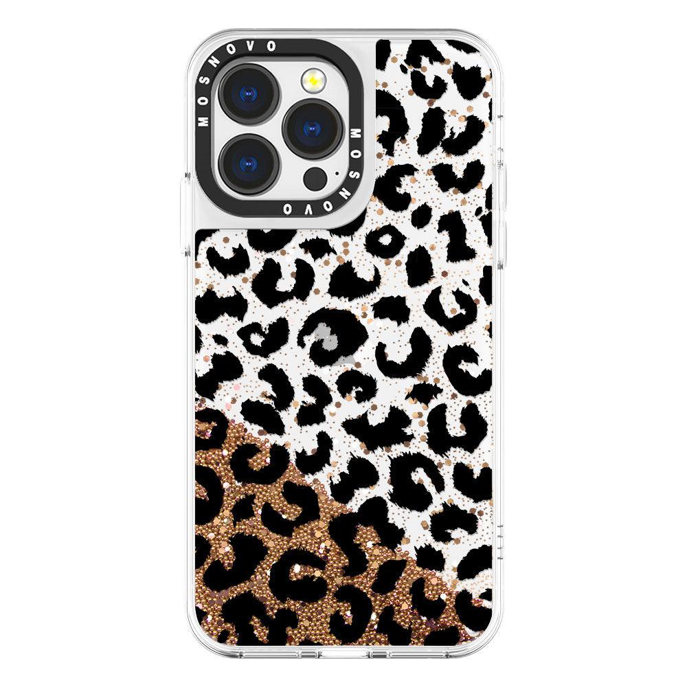 Black Leopard Glitter Phone Case - iPhone 13 Pro Case