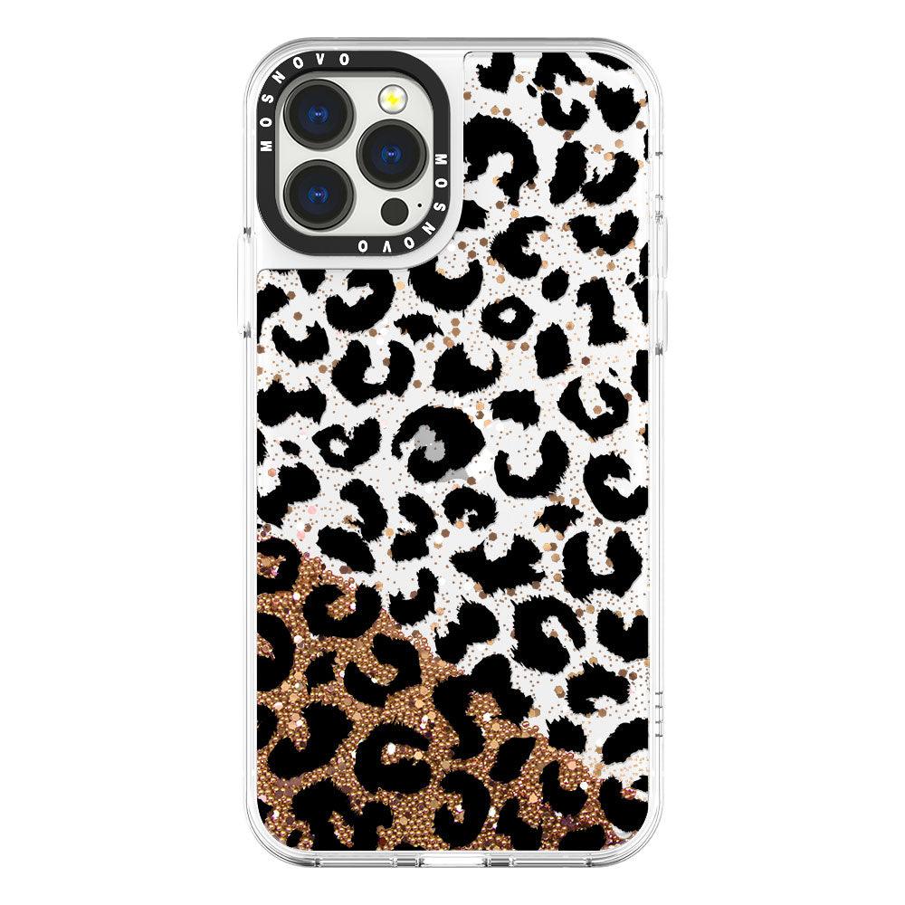 Black Leopard Glitter Phone Case - iPhone 13 Pro Max Case