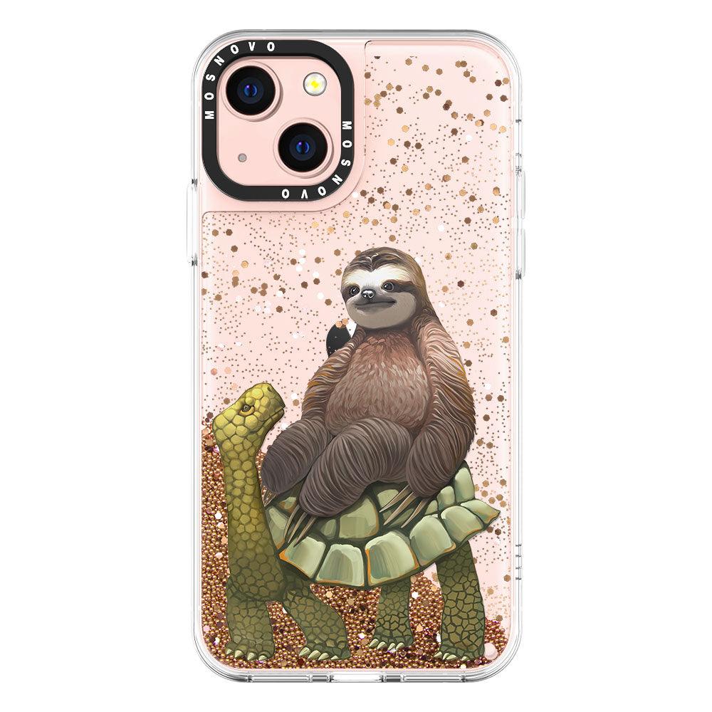 Sloth Turtle Glitter Phone Case - iPhone 13 Case