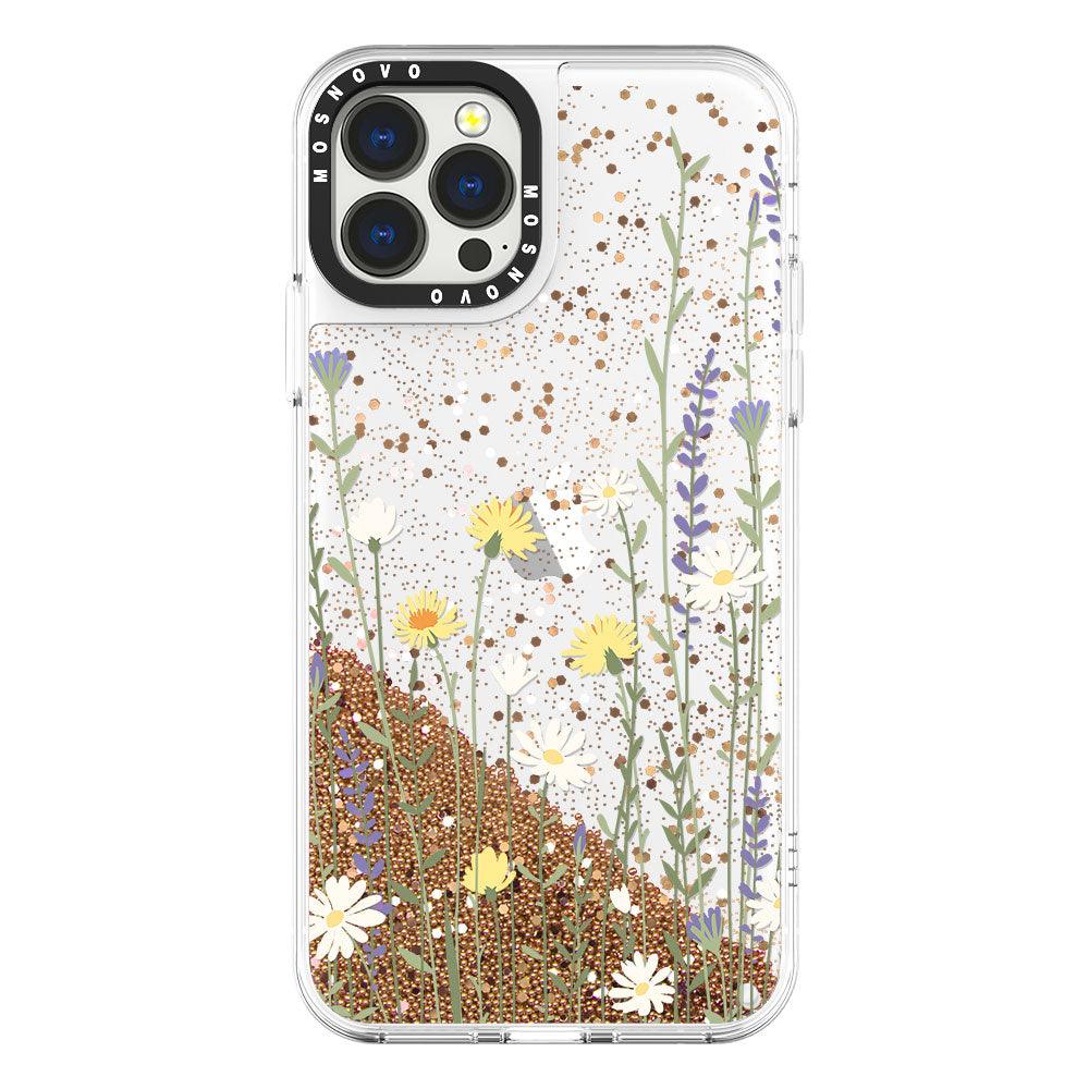 Wild Meadow Floral Glitter Phone Case - iPhone 13 Pro Max Case