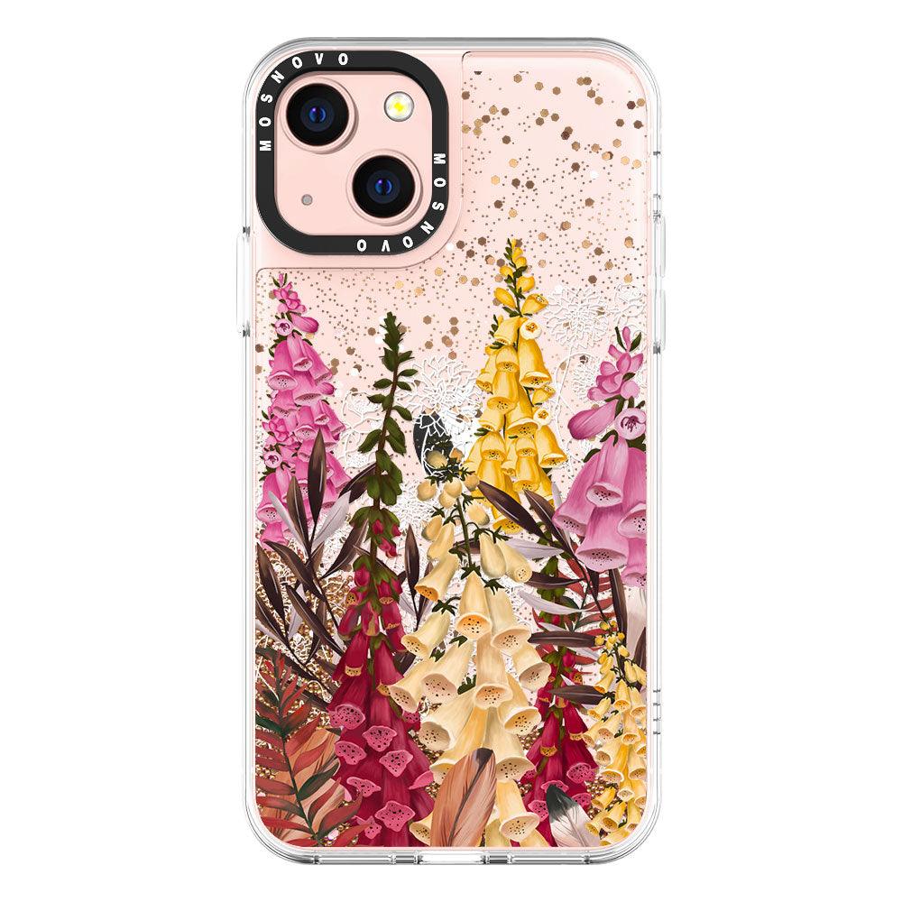 Foxglove Flower Glitter Phone Case - iPhone 13 Case