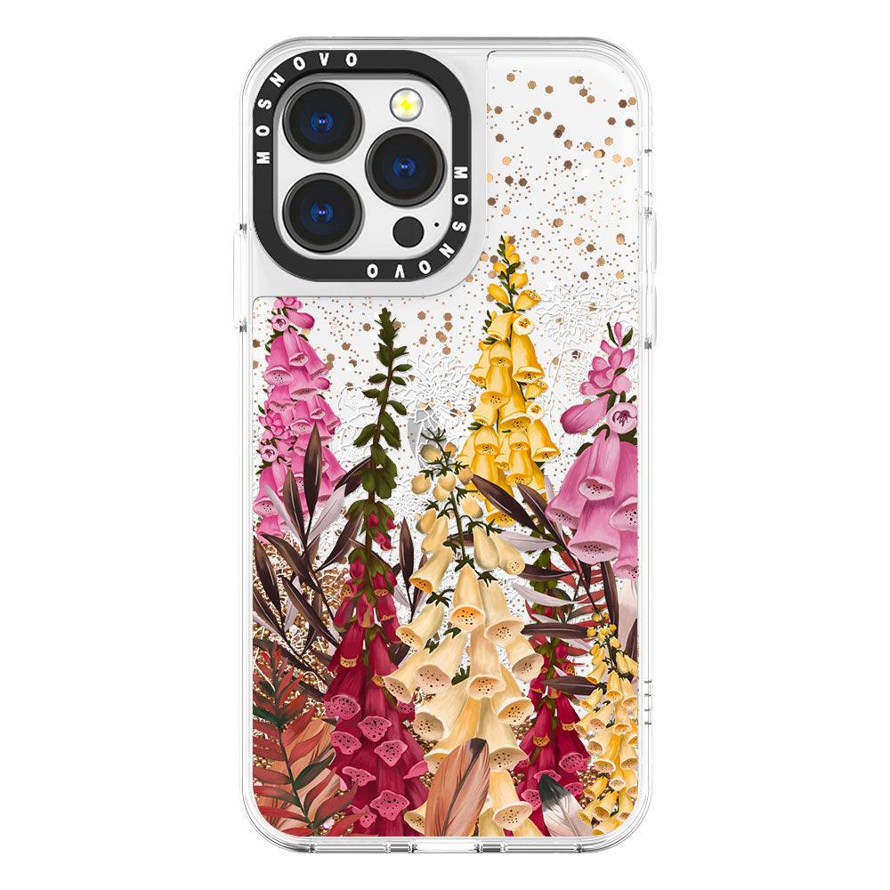 Foxglove Flower Glitter Phone Case - iPhone 13 Pro Case