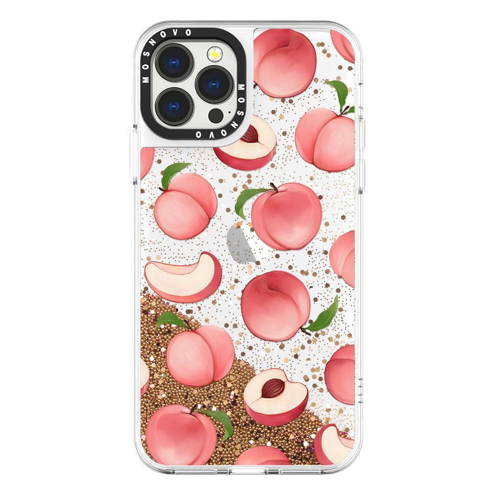 Peach Glitter Phone Case - iPhone 13 Pro Max Case