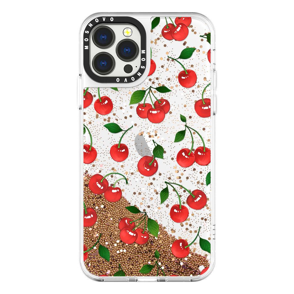 Poppy Cherry Glitter Phone Case - iPhone 13 Pro Max Case