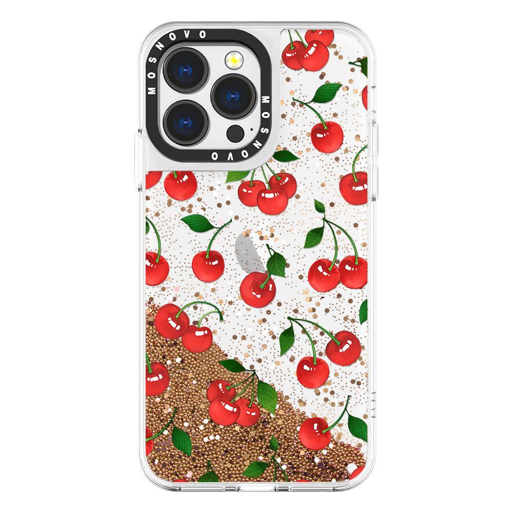 Poppy Cherry Glitter Phone Case - iPhone 13 Pro Case