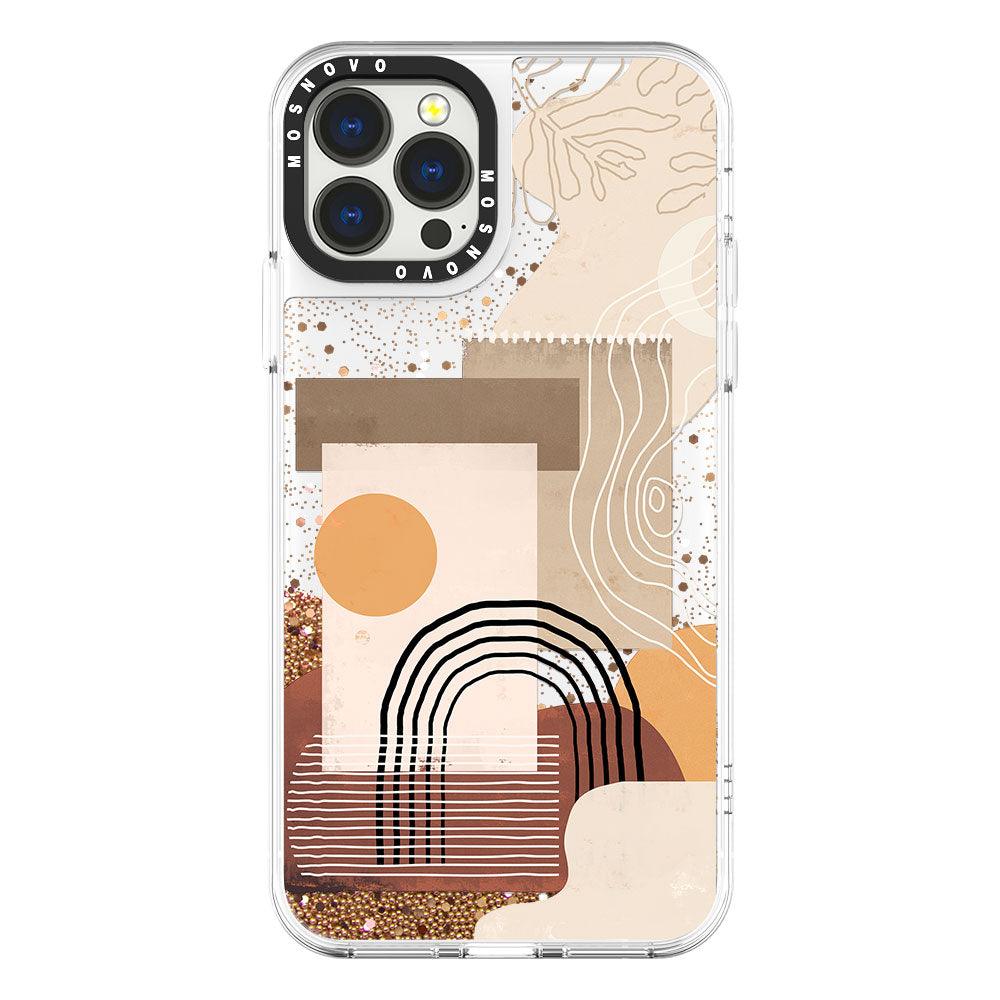 Minimalist Abstract Art Glitter Phone Case - iPhone 13 Pro Max Case