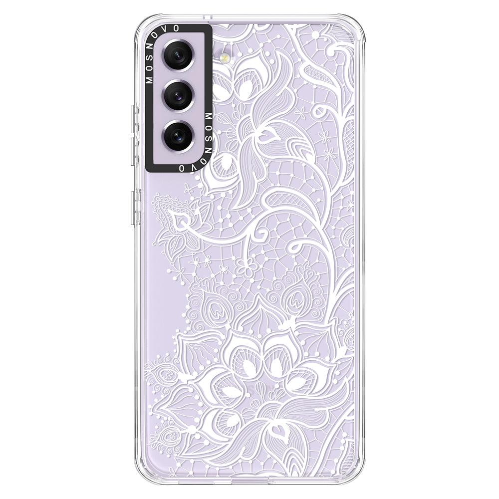 White Lotus Henna Phone Case - Samsung Galaxy S21 FE Case