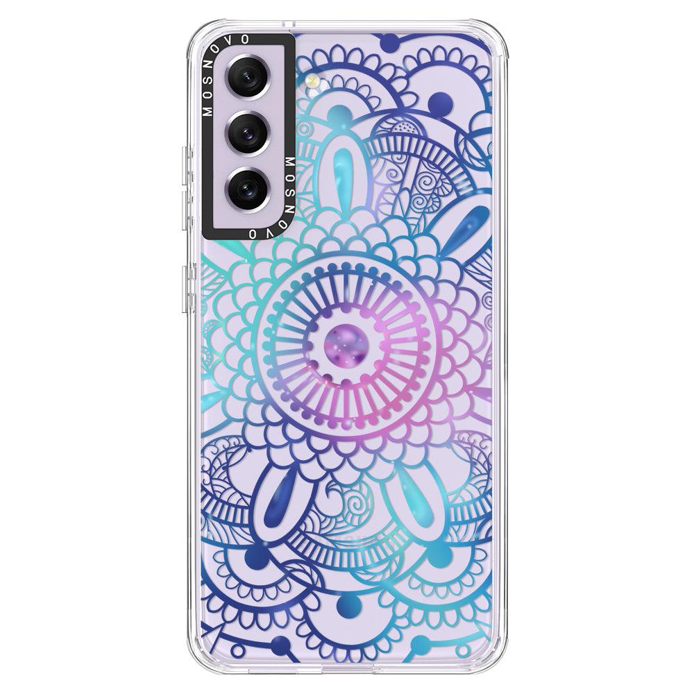 Violet Blue Mandala Phone Case - Samsung Galaxy S21 FE Case