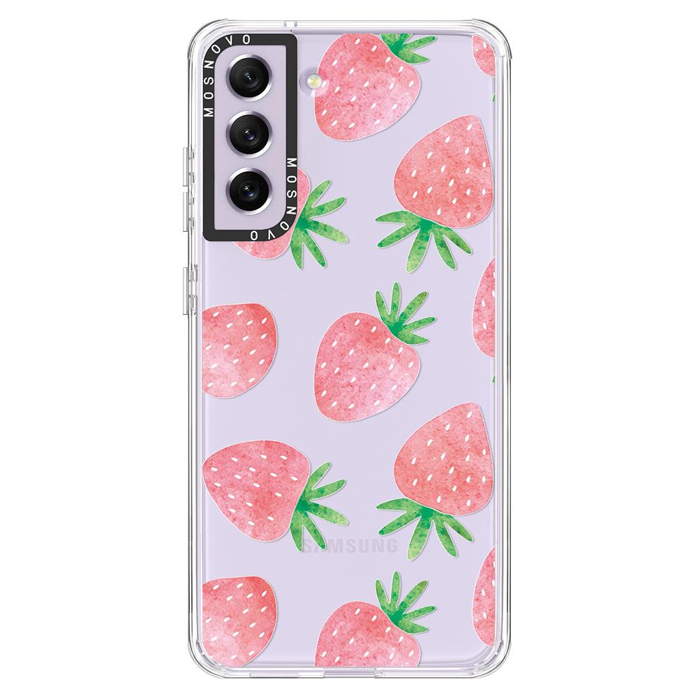 Pastel Strawberry Phone Case - Samsung Galaxy S21 FE Case